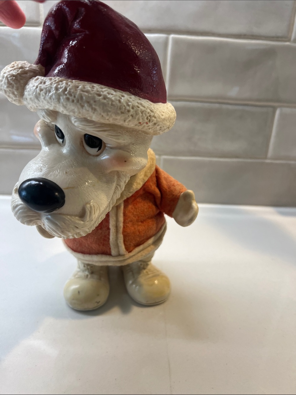 Dog VINTAGE '77 CREATIVE MFG Santa Troll Bank 9" - Picture 5 of 9